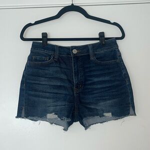 SO curvy shortie super high rise jean shorts, size 7